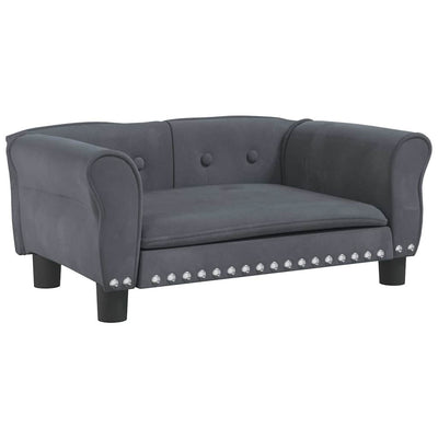 Vidaxl hondenmand 70x45x30 cm fluweel donkergrijs