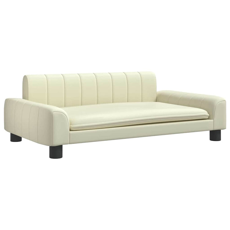 Vidaxl hondenmand 90x53x30 cm kunstleer crèmekleurig