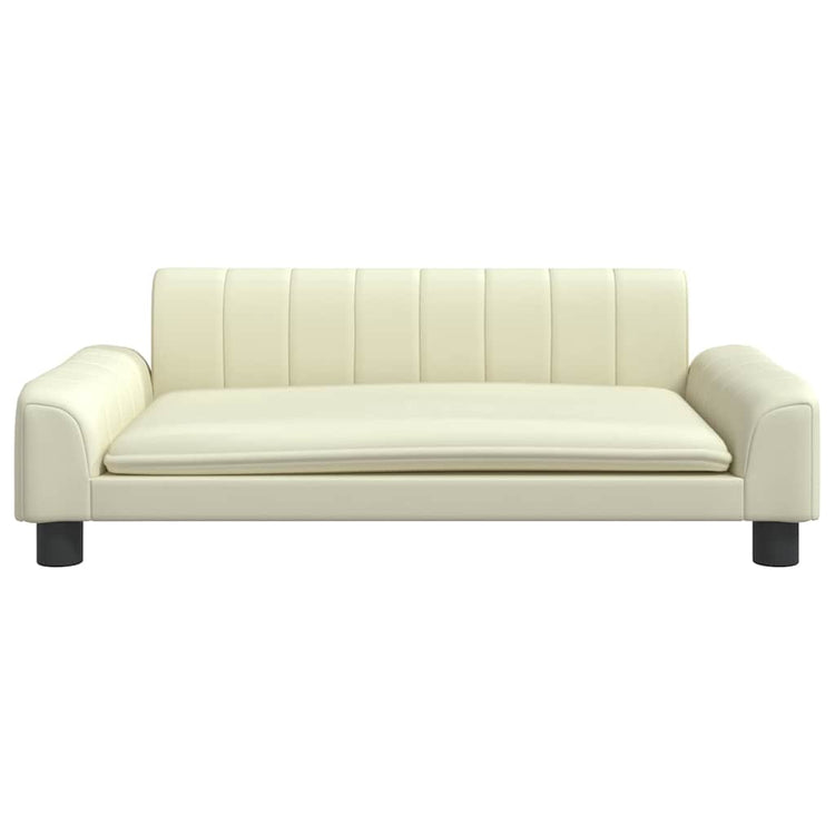 Vidaxl hondenmand 90x53x30 cm kunstleer crèmekleurig