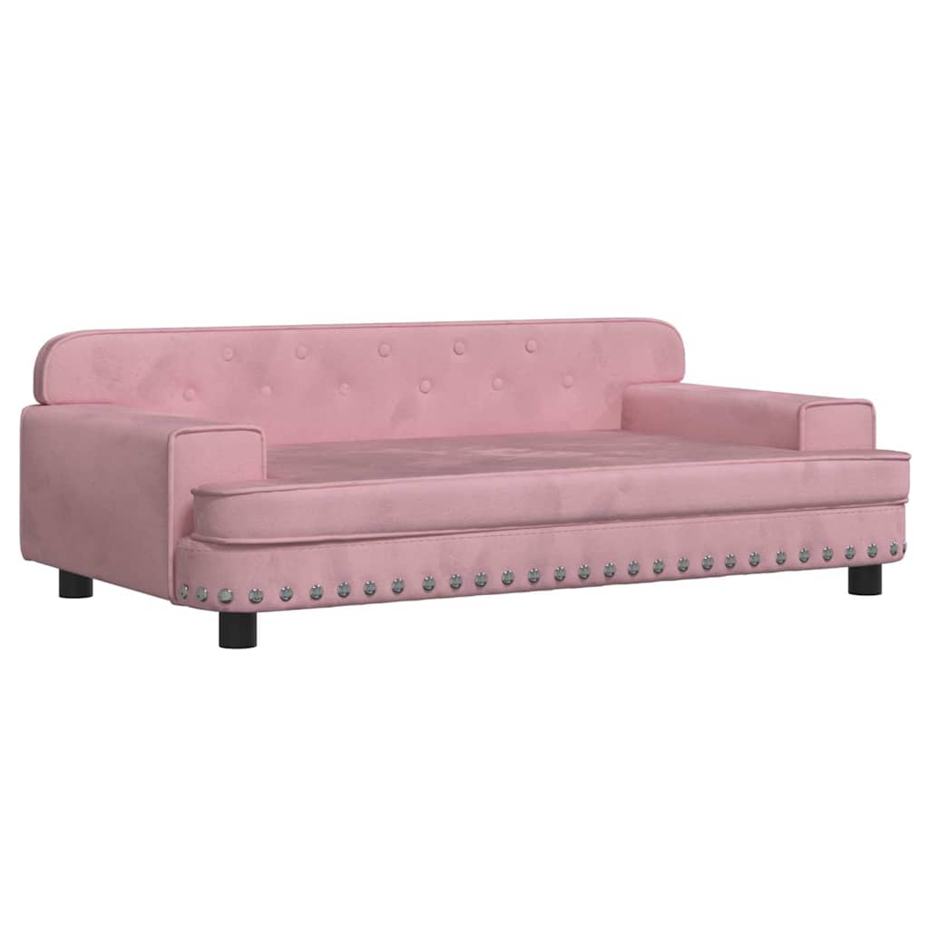 Vidaxl hondenmand 90x53x30 cm fluweel roze