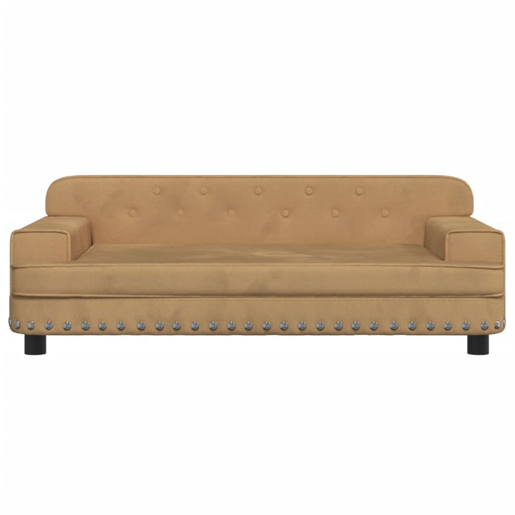 Vidaxl hondenmand 90x53x30 cm fluweel bruin