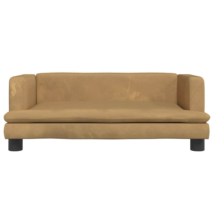 Vidaxl hondenmand 80x45x30 cm fluweel bruin