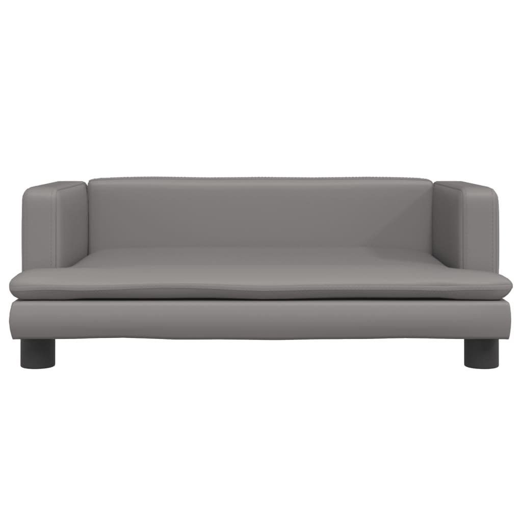 Vidaxl hondenmand 80x45x30 cm kunstleer grijs