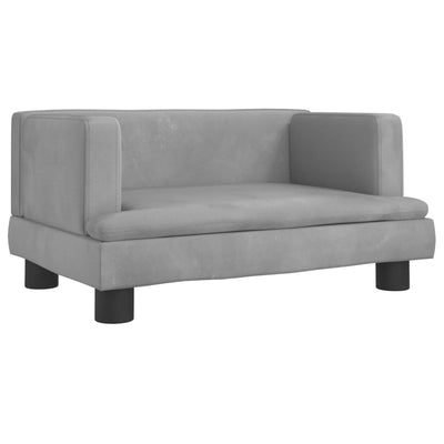 VidaXL Hondenmand 60x40x30 cm fluweel lichtgrijs