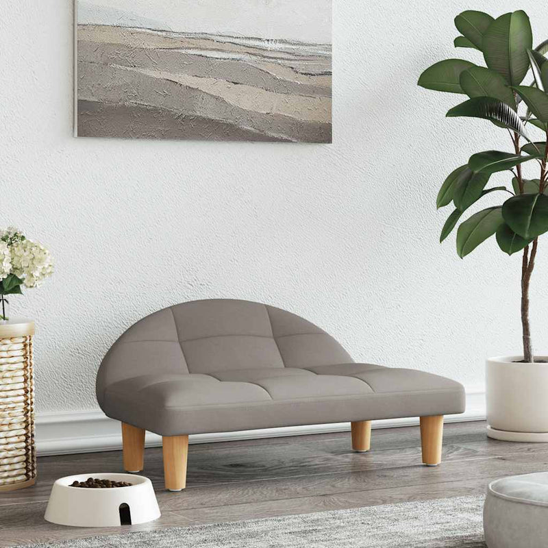 Vidaxl hondenmand 70x52x30 cm stof taupe