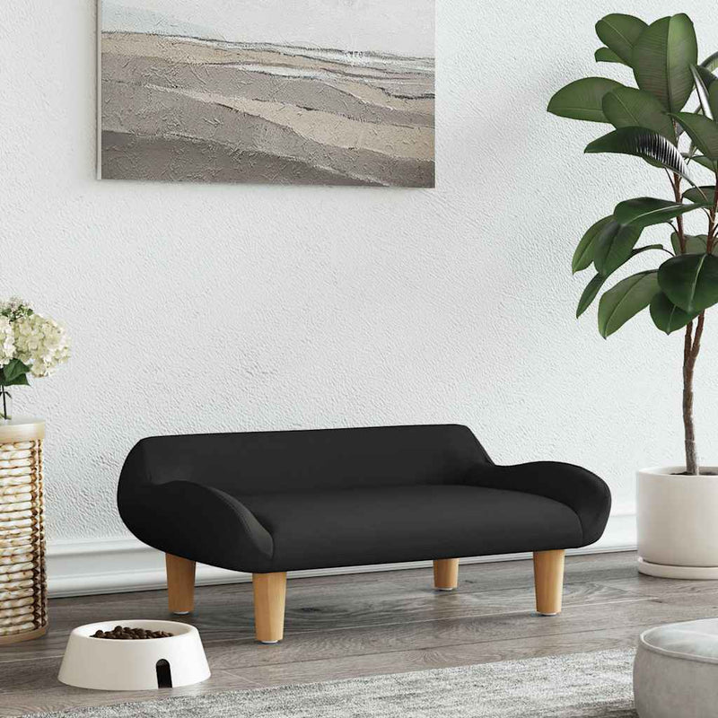 Vidaxl hondenmand 70x40x24 cm stof zwart