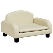 Vidaxl hondenmand 50x40x30 cm kunstleer crèmekleurig - afbeelding 2