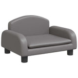 Vidaxl hondenmand 50x40x30 cm kunstleer grijs - afbeelding 2