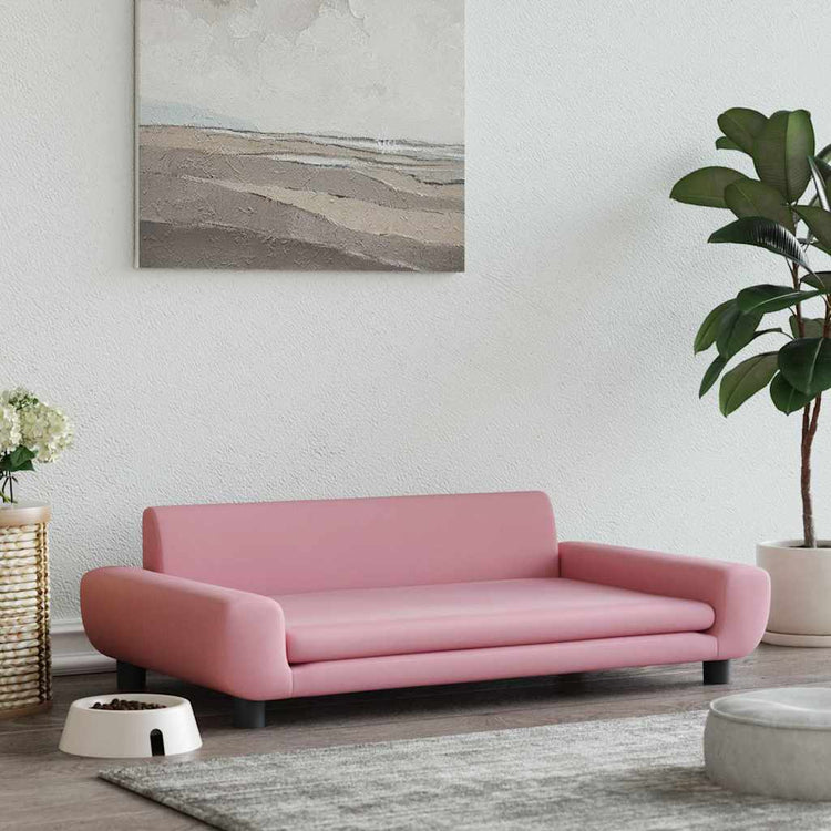 Vidaxl hondenmand 100x54x33 cm fluweel roze