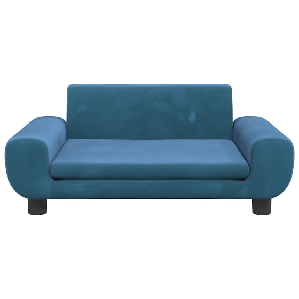 Vidaxl hondenmand 70x45x33 cm fluweel blauw