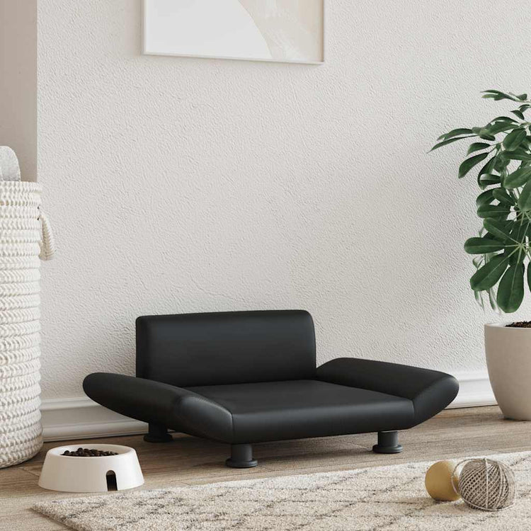 Vidaxl hondenmand 70x45x28 cm kunstleer zwart