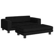 Vidaxl hondenmand met verlengstuk 100x50x30 cm fluweel zwart - afbeelding 2
