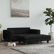 Vidaxl hondenmand met verlengstuk 100x50x30 cm fluweel zwart - afbeelding 1