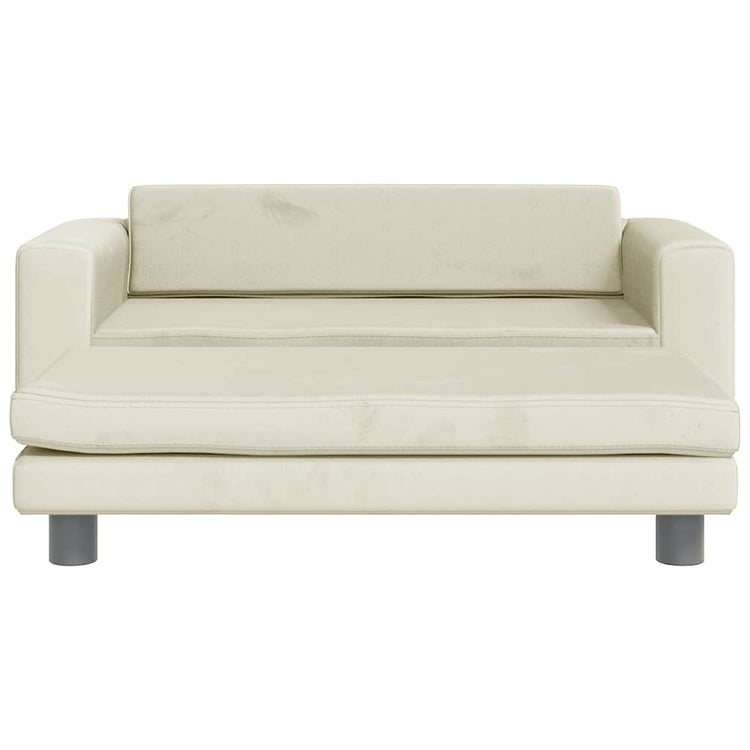 Vidaxl hondenmand met verlengstuk 100x50x30 cm fluweel crèmekleurig
