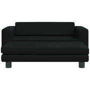 VidaXL Hondenmand met verlengstuk 100x50x30 cm kunstleer zwart - afbeelding 3
