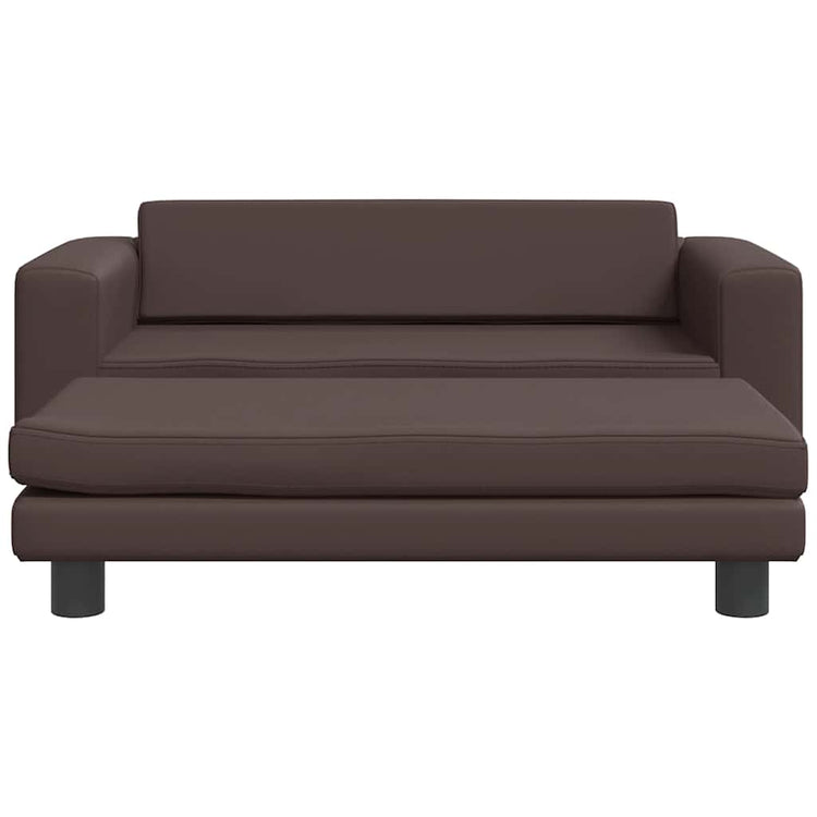 Vidaxl hondenmand met verlengstuk 100x50x30 cm kunstleer bruin