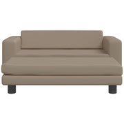 VidaXL Hondenmand met verlengstuk 100x50x30 cm kunstleer cappuccino - afbeelding 3