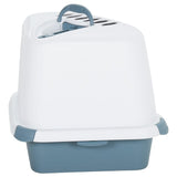 VidaXL Kattenbak 56x40x40 cm polypropeen wit en blauw - afbeelding 3