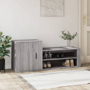 Vidaxl schoenenkast 130x35x54 cm bewerkt hout grijs sonoma - afbeelding 1