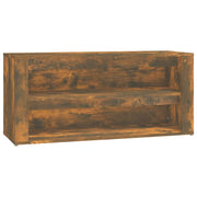 Vidaxl schoenenrek 100x35x45 cm bewerkt hout gerookt eikenkleurig - afbeelding 2