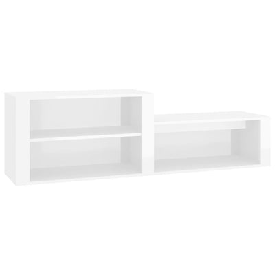 Vidaxl schoenenkast 150x35x45 cm bewerkt hout hoogglans wit