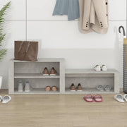 Vidaxl schoenenkast 150x35x45 cm bewerkt hout betongrijs - afbeelding 3