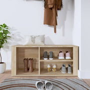 Vidaxl schoenenkast 100x35x45 cm bewerkt hout sonoma eikenkleurig - afbeelding 3