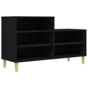 Vidaxl schoenenkast 102x36x60 cm bewerkt hout zwart - afbeelding 2