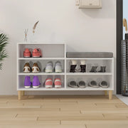Vidaxl schoenenkast 102x36x60 cm bewerkt hout hoogglans wit - afbeelding 3
