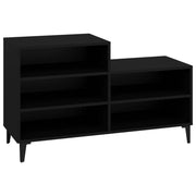 Vidaxl schoenenkast 102x36x60 cm bewerkt hout zwart - afbeelding 2