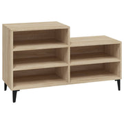 Vidaxl schoenenkast 102x36x60 cm bewerkt hout sonoma eikenkleurig - afbeelding 2