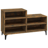 Vidaxl schoenenkast 102x36x60 cm bewerkt hout gerookt eikenkleurig - afbeelding 2