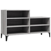 Vidaxl schoenenkast 102x36x60 cm bewerkt hout sonoma grijs - afbeelding 2