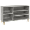 Vidaxl schoenenkast 102x36x60 cm bewerkt hout betongrijs