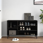 Vidaxl schoenenkast 102x36x60 cm bewerkt hout zwart - afbeelding 3