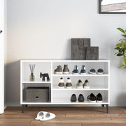Vidaxl schoenenkast 102x36x60 cm bewerkt hout hoogglans wit - afbeelding 3