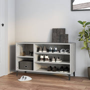 Vidaxl schoenenkast 102x36x60 cm bewerkt hout betongrijs - afbeelding 2