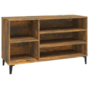Vidaxl schoenenkast 102x36x60 cm bewerkt hout gerookt eikenkleurig - afbeelding 2