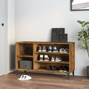 Vidaxl schoenenkast 102x36x60 cm bewerkt hout gerookt eikenkleurig - afbeelding 1