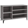 Vidaxl schoenenkast 102x36x60 cm bewerkt hout sonoma grijs