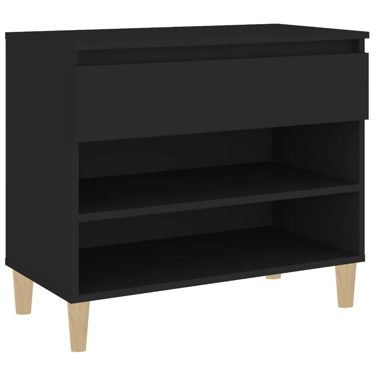 Vidaxl schoenenkast 70x36x60 cm bewerkt hout zwart