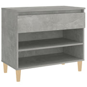 Vidaxl schoenenkast 70x36x60 cm bewerkt hout betongrijs - afbeelding 2