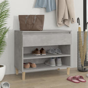 Vidaxl schoenenkast 70x36x60 cm bewerkt hout betongrijs - afbeelding 1