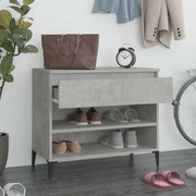 Vidaxl schoenenkast 70x36x60 cm bewerkt hout betongrijs - afbeelding 3