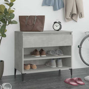 Vidaxl schoenenkast 70x36x60 cm bewerkt hout betongrijs - afbeelding 1