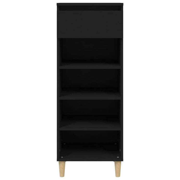 Vidaxl schoenenkast 40x36x105 cm bewerkt hout zwart