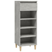 Vidaxl schoenenkast 40x36x105 cm bewerkt hout betongrijs - afbeelding 2
