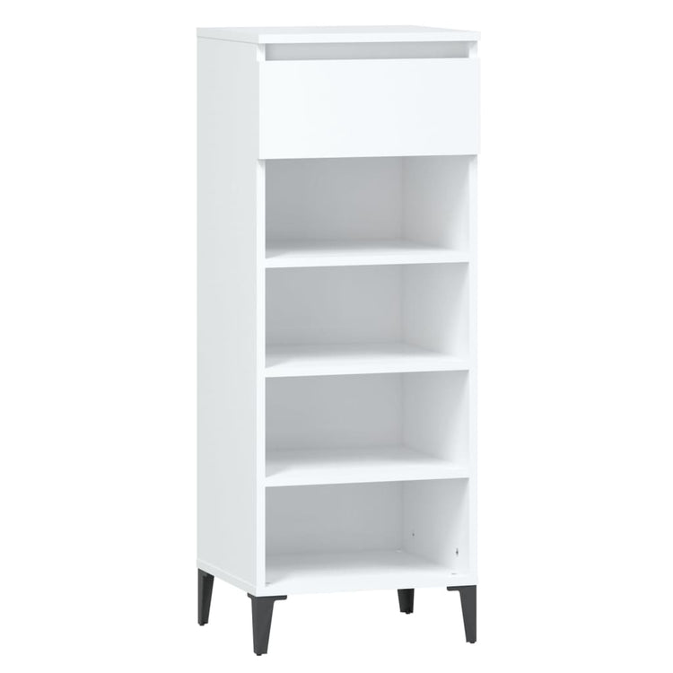 Vidaxl schoenenrek 40x36x105 cm bewerkt hout wit