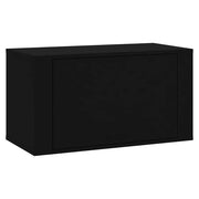 Vidaxl wandschoenenkast 70x35x38 cm bewerkt hout zwart - afbeelding 2