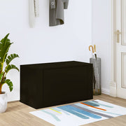 Vidaxl wandschoenenkast 70x35x38 cm bewerkt hout zwart - afbeelding 1